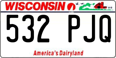 WI license plate 532PJQ