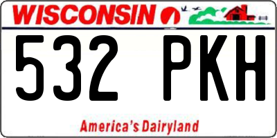 WI license plate 532PKH