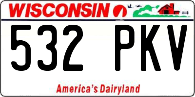 WI license plate 532PKV