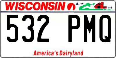 WI license plate 532PMQ