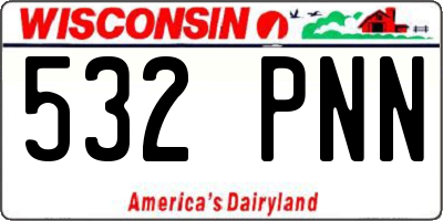 WI license plate 532PNN