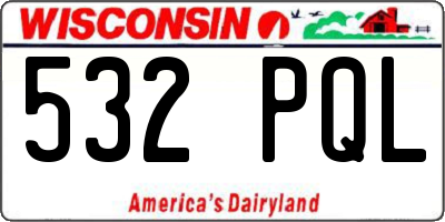 WI license plate 532PQL
