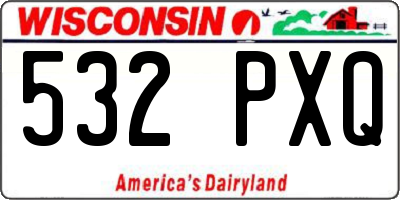 WI license plate 532PXQ