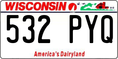 WI license plate 532PYQ