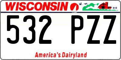 WI license plate 532PZZ