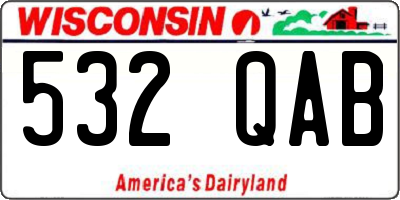 WI license plate 532QAB