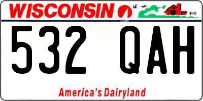 WI license plate 532QAH