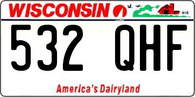 WI license plate 532QHF
