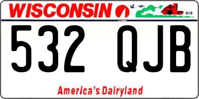 WI license plate 532QJB