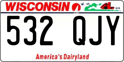 WI license plate 532QJY