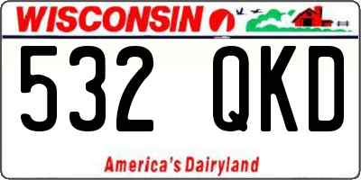 WI license plate 532QKD