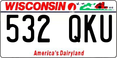 WI license plate 532QKU