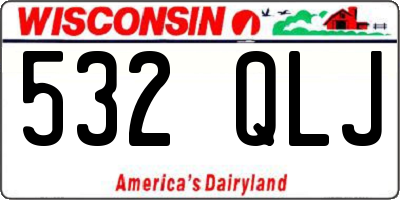 WI license plate 532QLJ