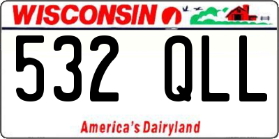 WI license plate 532QLL