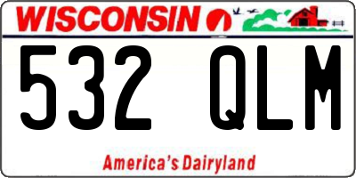 WI license plate 532QLM
