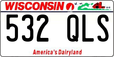 WI license plate 532QLS