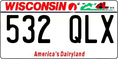 WI license plate 532QLX