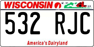 WI license plate 532RJC