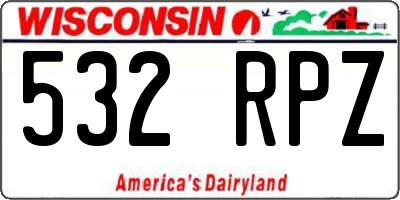 WI license plate 532RPZ