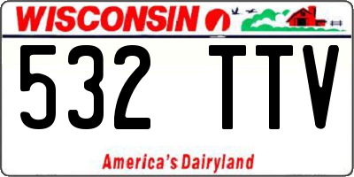 WI license plate 532TTV
