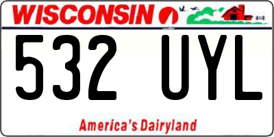 WI license plate 532UYL