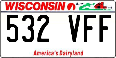 WI license plate 532VFF
