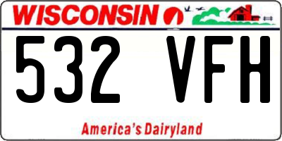 WI license plate 532VFH