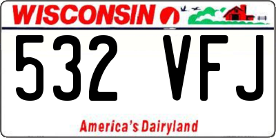 WI license plate 532VFJ