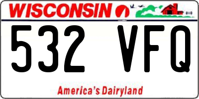 WI license plate 532VFQ