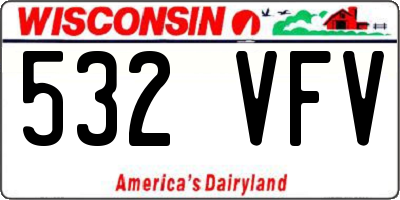 WI license plate 532VFV