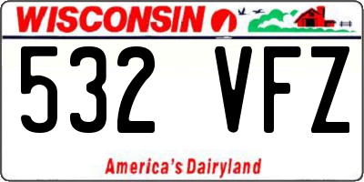 WI license plate 532VFZ