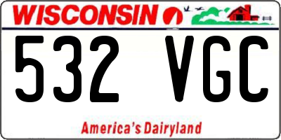 WI license plate 532VGC