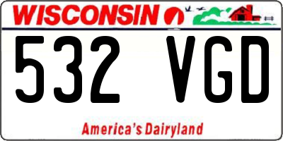WI license plate 532VGD