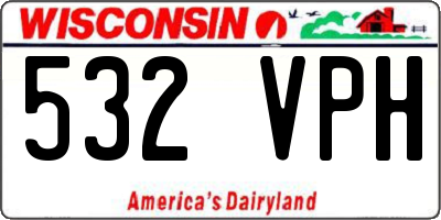 WI license plate 532VPH