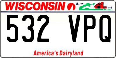 WI license plate 532VPQ