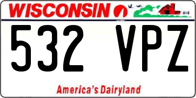 WI license plate 532VPZ