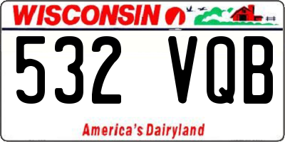WI license plate 532VQB
