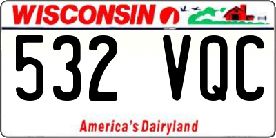 WI license plate 532VQC