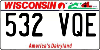 WI license plate 532VQE