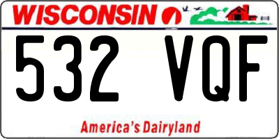 WI license plate 532VQF