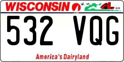 WI license plate 532VQG