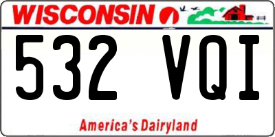 WI license plate 532VQI