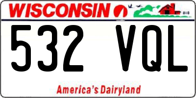 WI license plate 532VQL