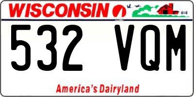 WI license plate 532VQM