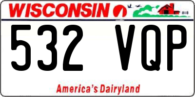 WI license plate 532VQP