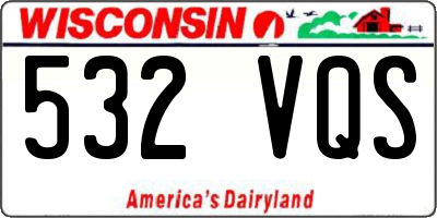 WI license plate 532VQS