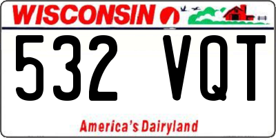 WI license plate 532VQT