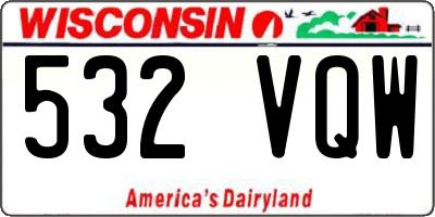 WI license plate 532VQW
