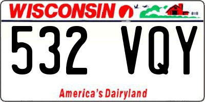 WI license plate 532VQY