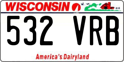 WI license plate 532VRB
